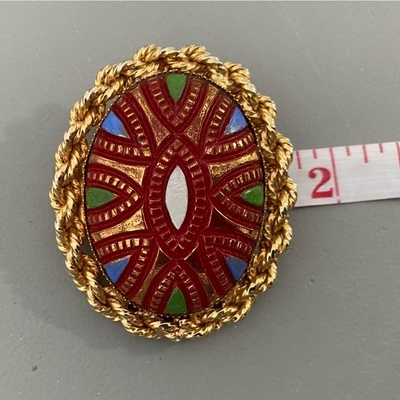 $5 ADD ON ‘evil eye’ Bold Oval Brooch 2” - Picture 5 of 5